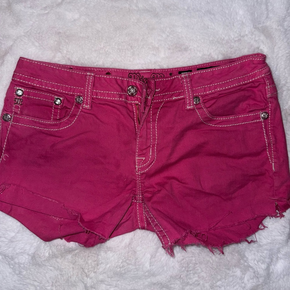 Miss Me Fuchsia Jean Shorts